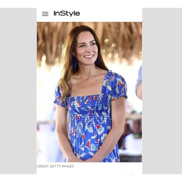 NWT House of Harlow Zoey Khaki Floral Bohemian Smocked Maxi Dress Medium $268 - Picture 11 of 11